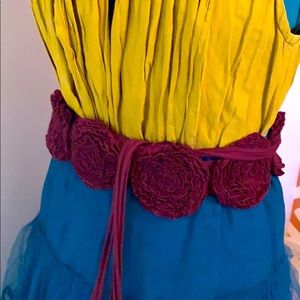 cloth belt. Goes with long tulle skirt on my site